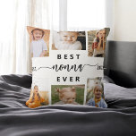Beste Nonna Ooit - Kleinkinderen Fotocollage Kussen<br><div class="desc">Vier de "Best Nonna Ever" met deze gepersonaliseerde kleinkinderen Photo Collage Sierkussen. Dit hartverwarmende geschenk heeft een prachtig gerangschikte collage van gekoesterde foto's die speciale momenten vastleggen, aangevuld met een oprechte boodschap. Gemaakt van hoogwaardige, zachte stof, biedt het zowel comfort als stijl aan elke woonruimte. De verwijderbare dekking is machine...</div>