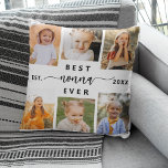 Beste Nonna Ooit - Kleinkinderen Fotocollage Kussen<br><div class="desc">Vier de "Best Nonna Ever" met deze gepersonaliseerde kleinkinderen Photo Collage Sierkussen. Dit hartverwarmende geschenk heeft een prachtig gerangschikte collage van gekoesterde foto's die speciale momenten vastleggen, aangevuld met een oprechte boodschap. Gemaakt van hoogwaardige, zachte stof, biedt het zowel comfort als stijl aan elke woonruimte. De verwijderbare dekking is machine...</div>