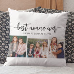 Beste Nonna Ooit - Kleinkinderen Fotocollage Kussen<br><div class="desc">Vier je Nonna met de beste Nonna Ever kleinkinderen Fotocollage Sierkussen. Deze gepersonaliseerde aandenken toont een prachtig gerangschikte collage van gekoesterde foto's, het vastleggen van speciale momenten met haar kleinkinderen. Gemaakt van hoogwaardige materialen, voegt het een stijlvolle en sentimentele touch toe aan elke ruimte, perfect om op een bed of...</div>