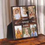 Beste Nonna ooit - Kleinkinderen Hout Fotocollage Fotoplaat<br><div class="desc">Vier de "Beste NaNa Ooit" met deze gepersonaliseerde Kleinkinderen Fotocollage Plaque. Dit hartverwarmende geschenk heeft een prachtig gerangschikte collage van gekoesterde foto's die speciale momenten vastleggen, aangevuld met een liefdevolle boodschap. Gemaakt van hoogwaardige materialen met een strakke afwerking, is het ideaal om thuis als een gekoesterde aandenken weer te geven....</div>