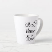 Beste Nonna Ooit Typografie Schattige Cursief Scri Latte Mok (Rechterhoek)