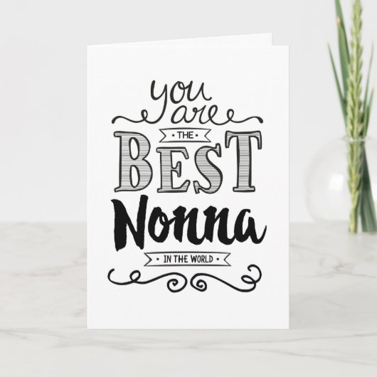 Beste Nonna ter wereld Verjaardag Kaart (Voorkant)