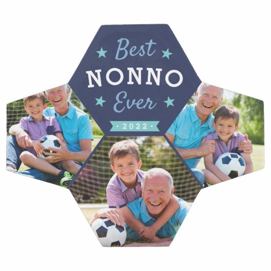 Beste Nonno ooit | Aangepaste foto op opa Voetbal (Enkel)