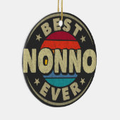 Beste Nonno ooit Retro Opa Vaderdag Keramisch Ornament (Rechts)