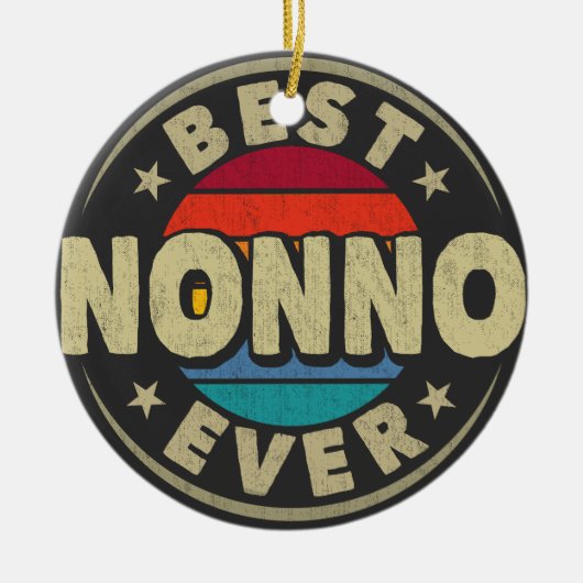 Beste Nonno ooit Retro Opa Vaderdag Keramisch Ornament (Voorkant)