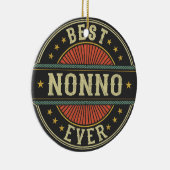 Beste Nonno ooit Retro Opa Vaderdag Keramisch Ornament (Rechts)