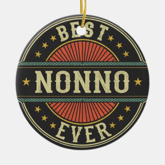 Beste Nonno ooit Retro Opa Vaderdag Keramisch Ornament (Voorkant)