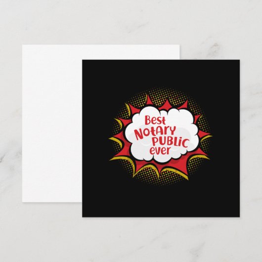 Beste notaris van de advocaat bij de rechtbank kaart (Voorkant / Achterkant)