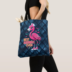 Beste Nursemingo Ooit Verpleegster Flamingo Liefhe Tote Bag