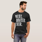 Beste Ober ooit Grappige Restaurant Server T-shirt (Voorkant volledig)