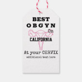 Beste OBGYN op stad of stad gynaecoloog Cadeaulabel (Achterkant)