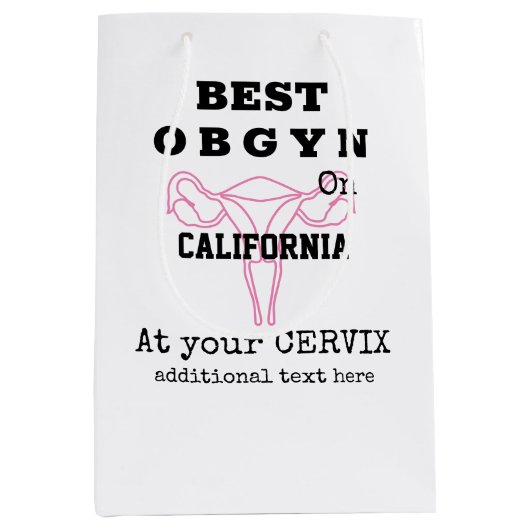 Beste OBGYN op stad of stad gynaecoloog Medium Cadeauzakje (Voorkant)