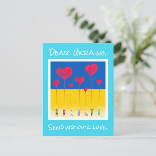 Beste Oekraïne die onze liefde verzendt Briefkaart (Staand voorkant)