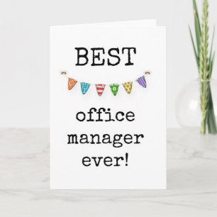 Beste Office Manager ooit, Schattigee eenvoudige K Kaart