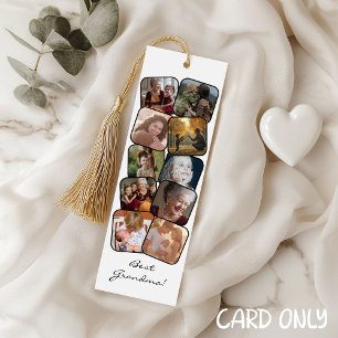 Beste Oma 10 Photo Collage Bladwijzer Reclamekaart