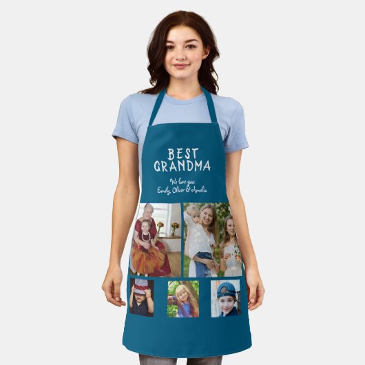 Beste oma 5 Fotocollage Keepsake Schort (Gedragen)
