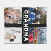 Beste oma - Aangepaste 4-foto Vaderdag Fleece Deken (Voorkant (Horizontaal))