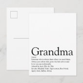 Beste Oma Aller Tijden, Oma Definitie Briefkaart (Voorkant / Achterkant)