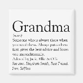 Beste Oma Aller Tijden, Oma Definitie Magneet (Voorkant)