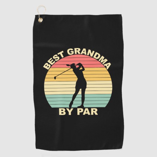 Beste oma bij Par - Golfen Golfhanddoek (Voorkant)