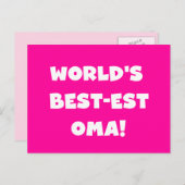 Beste Oma Black- of White-cadeautjes ter wereld Briefkaart (Voorkant / Achterkant)