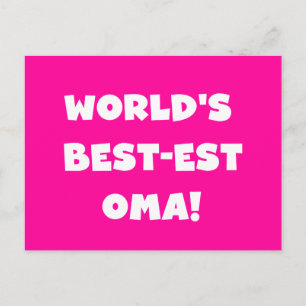 Beste Oma Black- of White-cadeautjes ter wereld Briefkaart