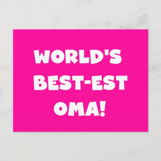 Beste Oma Black- of White-cadeautjes ter wereld Briefkaart (Voorkant)