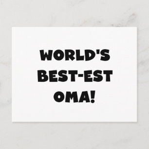 Beste Oma Black- of White-cadeautjes ter wereld Briefkaart