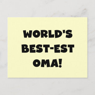 Beste Oma Black- of White-cadeautjes ter wereld Briefkaart