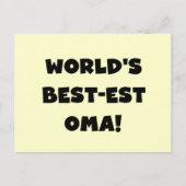 Beste Oma Black- of White-cadeautjes ter wereld Briefkaart (Voorkant)