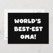 Beste Oma Black- of White-cadeautjes ter wereld Briefkaart (Voorkant / Achterkant)