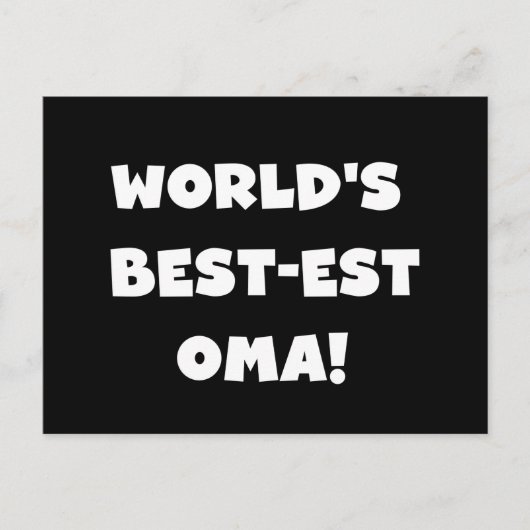 Beste Oma Black- of White-cadeautjes ter wereld Briefkaart (Voorkant)