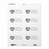 Beste Oma Black- of White-cadeautjes ter wereld Etiket (Full Sheet)