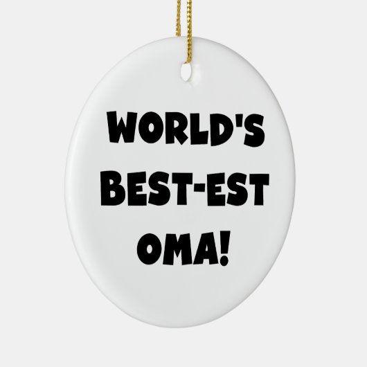 Beste Oma Black- of White-cadeautjes ter wereld Keramisch Ornament (Rechts)