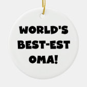 Beste Oma Black- of White-cadeautjes ter wereld Keramisch Ornament (Voorkant)