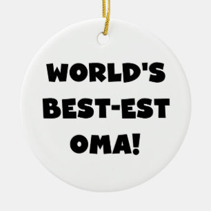 Beste Oma Black- of White-cadeautjes ter wereld Keramisch Ornament