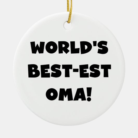 Beste Oma Black- of White-cadeautjes ter wereld Keramisch Ornament (Voorkant)