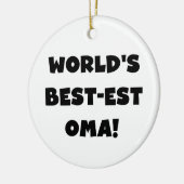 Beste Oma Black- of White-cadeautjes ter wereld Keramisch Ornament (Links)