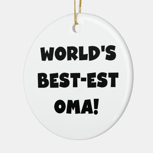 Beste Oma Black- of White-cadeautjes ter wereld Keramisch Ornament (Links)
