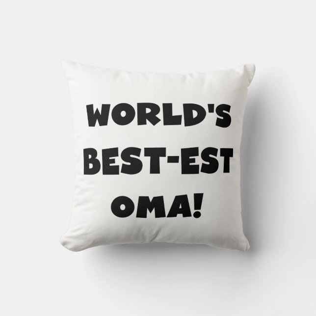 Beste Oma Black- of White-cadeautjes ter wereld Kussen (Voorkant)