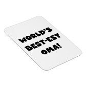 Beste Oma Black- of White-cadeautjes ter wereld Magneet (Rechterzijde)