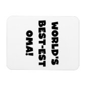 Beste Oma Black- of White-cadeautjes ter wereld Magneet (Horizontaal)