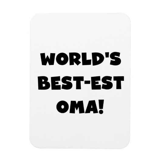 Beste Oma Black- of White-cadeautjes ter wereld Magneet (Verticaal)
