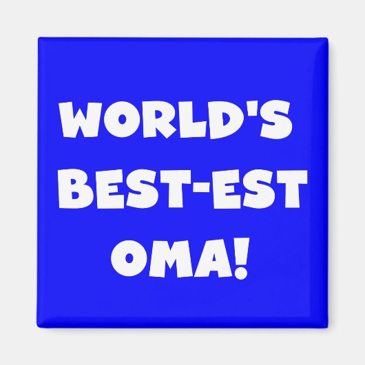 Beste Oma Black- of White-cadeautjes ter wereld Magneet (Voorkant)