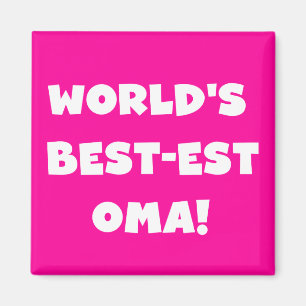 Beste Oma Black- of White-cadeautjes ter wereld Magneet