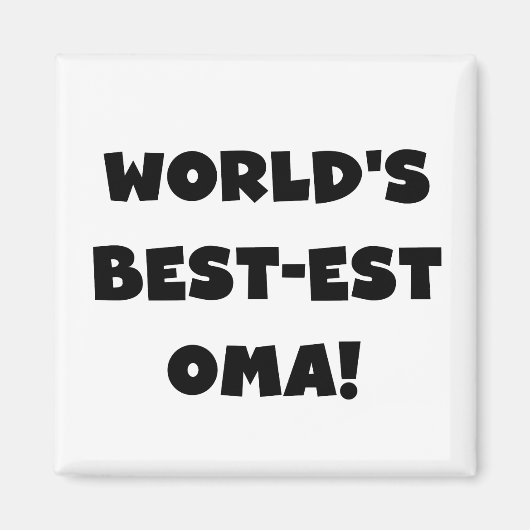 Beste Oma Black- of White-cadeautjes ter wereld Magneet (Voorkant)
