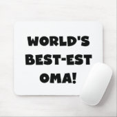 Beste Oma Black- of White-cadeautjes ter wereld Muismat (Met muis)
