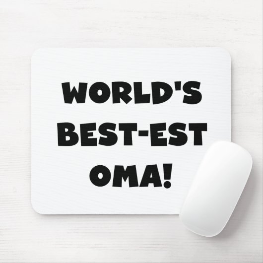 Beste Oma Black- of White-cadeautjes ter wereld Muismat (Met muis)