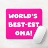 Beste Oma Black- of White-cadeautjes ter wereld Muismat (Met muis)