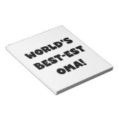 Beste Oma Black- of White-cadeautjes ter wereld Notitieblok (Schuin)